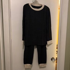 Intimissimi charcoal and Cream Pajama Set NWT